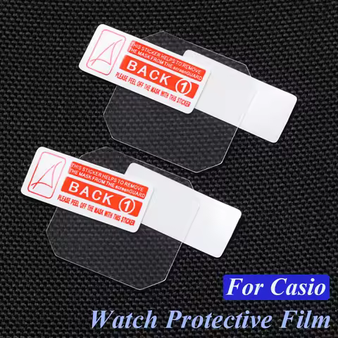 2pcs Screen Protector Film for Casio A158W F-91W DW5600 5610 AE1200WH TPU Soft Clear Film Waterproof