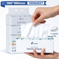 Lovers 5-Layer tissue Paper High Quality 350 Sheets 4 Packs Large Size Soft Fabric Luxurious Comfort