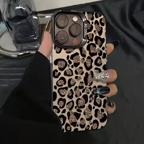 Luxury Gold Leopard Print Matte Phone Case for Huawei Honor X8d X5c X9d X6c X7d 400 200 90 X6b X7a X