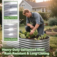 Bunnings/Home Store Merino & Galvanised Garden Bed Bunga Hiasan Tanaman Sayuran Penanam Landskap Rum