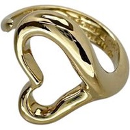 二手 TIFFANY & Co. 鏤空心形 Peretti 戒指，12 號，18k 金，7.3 克，女士款。