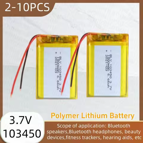 103450 3.7V 2000mAh Polymer Lithium Rechargeable Battery for Camera GPS navigator MP5 Bluetooth Head