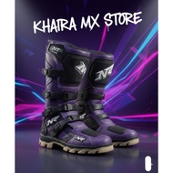 Trabass trail motocross shoes NR2 strap premium black purple