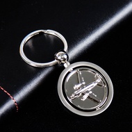 BOEING BOEING ARIBUS Airbus Three-Dimensional Airplane Rotating Keychain Stainless Steel Car Creativ