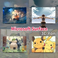 Cool Cartoon Sticker for Microsoft Surface Go 3 Go 2 Surface Pro 9 8 7 6 5 4 3 2 X RT Back Tablet Skin with 4 Edges Film Anti-scratch HD Printing Anti-fingerprint Waterproof