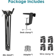 White Boom Arm for Fifine AM8 - Mic Boom Arm Compatible with Fifine Microphone Fifine Mic Boom Arm w