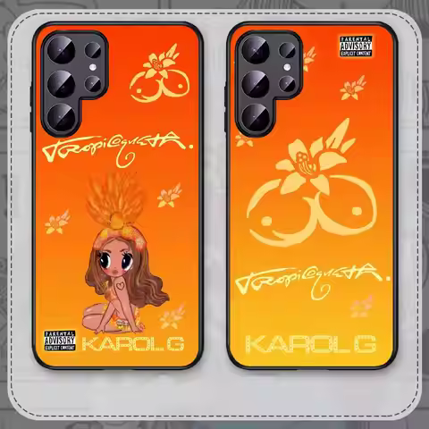 K-karol G Tropicoqueta Phone Case For Samsung S 24 fe 25 Ultra plus 20 lite 24 22 21 30 22 23 Ultra 