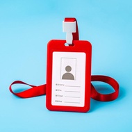 【1BOX=100SET】Pemegang Kad ID Tali Leher Lanyard Menegak/ ID Card Holder Vertical Lanyard Neck Strap