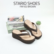 Kimage ♦️ พร้อมส่ง ส่งไว รุ่น FM102 ส้นสูง 2.5 นิ้ว แบรนด์แท้ รองเท้าผู้หญิงแฟชั่น รองเท้าแตะ รองเท้