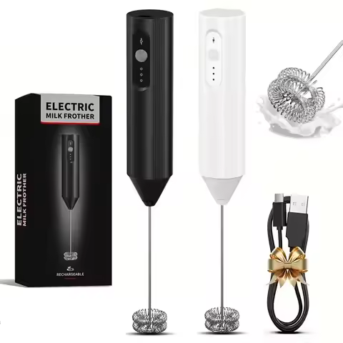 Portable electric milk mixer, handheld mixer, USB mini coffee machine mixer, cappuccino cream mixer,