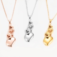 「 Party Store 」 Stainless Steel Memorial Jewelry 4 Heart Cremation Urn For Pet / Human Ashes Ash Holder Keepsake Pendant Necklace Jewel