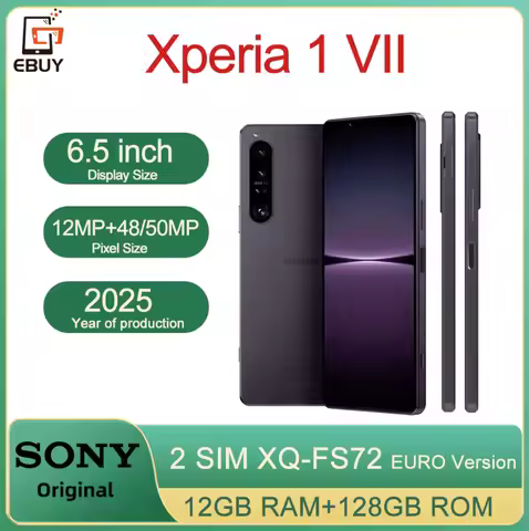 New Original Sony Xperia 1 VII 5G 120Hz XQ-FS72 RAM12+ROM128 6.5'' OLED Display 52+12MP 5000mAh Snap