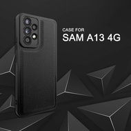 EllaStuff Case SAMSUNG A13 4G Case Softcase LEATHER BLACK CAMERA PROTECTION Case Casing hp SAMSUNG A