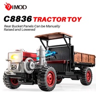 9IMOD C8836 RC Car 4WD Tractor Toy 1/14 Scale 2.4GHZ Rear Panels Can Be Opened Remote Control Farm V