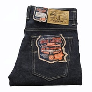 Celana Jeans Pria dewasa Jack label Jack Denim Selvedge 14 oz Black Indigo Kualitas cardinal emba