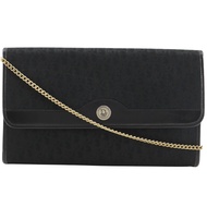 Christian Dior 鏈條單肩包，復古帆布，黑色，肩帶，按扣，女士 [二手]