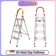 Heavy Duty Aluminum Pedal Ladder/4 to 6 Steps Ladder/Space Saving/Wide Pedal