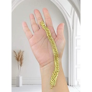 S-shaped brass bracelet engraved with the number 9999