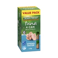 JOHN WEST TUNA - SPRINGWATER 4 X 95GM