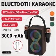 Easy and Perfect EP-M208 Portable Wireless Karaoke Speaker Bluetooth Audio