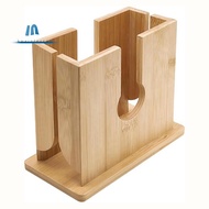 Wood Bagel Slicer Holder Wood Bagel Cutter Anti Slip Bread Cutter Slicer for Large Bagels English Mu