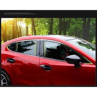 Mazda 3 2020 (Sedan Spec) Stainless Steel Window Column Pillar Cover Trim Glossy Black For MAZDA 3 2020 - 8pcs/set