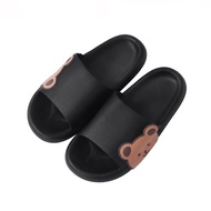 Gratis Ongkir - Sandal Slop Bear Anti Slip / Sandal Flat Wanita / Sandal Slop Karet Motif Beruang /