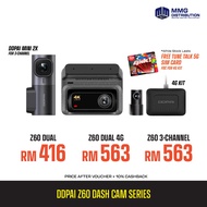 DDPAI Z60 3 Channel / Z60 Dual + 4G Kit / Z60 Dual - READY STOCK, Built in GPS Log Super Night Visio