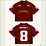 PS2 ATEEZ number 8 jersey Hongjoong Seonghwa Yunho Yeosang ATINY streetwear T-shirt short sleeve top