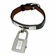 HERMES Kelly 鑽石 貝母錶盤 鱷魚皮錶帶 手錶