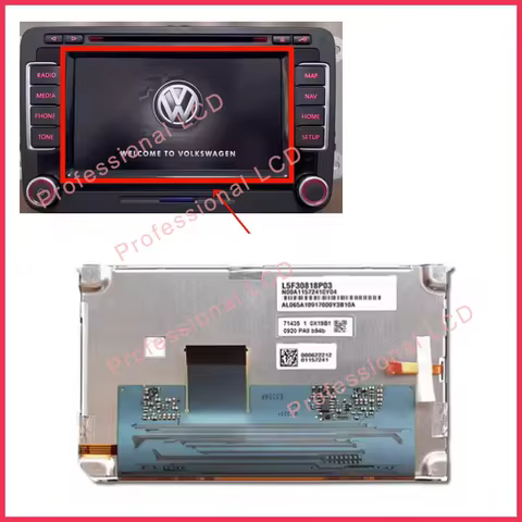 Original Sanyo 6.5 Inch L5F30818P05 L5F30818P03 P04 LCD Display Screen For VW RNS510 RNS 510 Car Rad