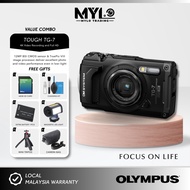 (READY STOCK) - Olympus OM SYSTEM Tough TG-7 | TG7 Digital Camera (Black | Red)
