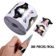 [Kesoto] 300Pcs Long Nail Forms for Acrylic Nails Nail Extension Paper Forms Nail Extension Forms Gu