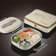 Insulated Lunch Box 304 Stainless Steel Lunchbox Office Worker Students Sealed Portable Bento Microw