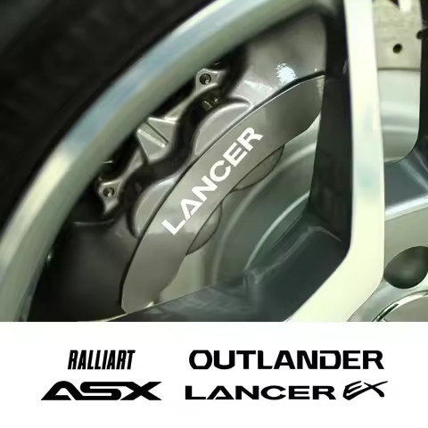 For Mitsubishi Lancer X EX 9 10 Outlander 3 ASX Ralliart 6pcs Car Brake Caliper Badge Sticker Auto D