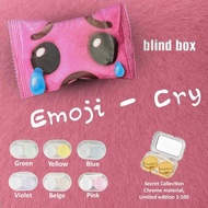 Contact Lens Limited Edition Emoji Cry Blind Box Storage Box With Applicator Bekas Lens Travel Rando