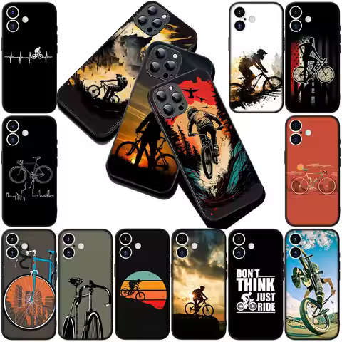 Mountain Bike Cycling art Silicone Phone Cover for Motorola Moto G86 G57 E14 E15 G14 G34 G35 G84 G24