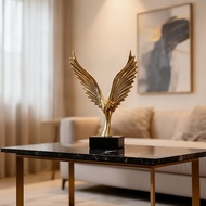 Eagle Statue with Base Gilded Eagle Sculpture Decorative Bird Figurine Glossy Bird Statue Tabletop f