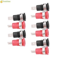 LONTIME 10Pairs Banana Female Jack, Red & Black Safe Return Type Banana Jack Socket, 31.5mm/1.24in P