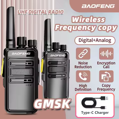 2PCS Baofeng GMSK Digital Walkie Talkies BD-V12B Encrypted Call UHF Noice Reduction BF-888S Upgrade 