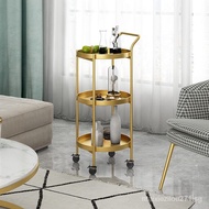 Movable sofa with wheels side table living room corner side cabinet Nordic modern simple kitchen trolley storage rack