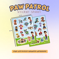 Paw Patrol Kids Sticker Sheet | Deco Waterproof Sticker