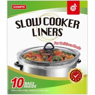 ECOOPTS Slow Cooker Liners Disposable Cooking Bags Large Size Pot Liners Fit 4QT to 8.5QT Suitable f