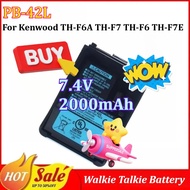 New PB-42L 7.4V 2000mAh Walkie Talkie Battery for Kenwood TH-F6A TH-F7 TH-F6 TH-F7E Replacement Batt