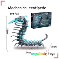 Mechanical centipede (with lights) building blocks set（698/PCS）compatible with Lego toys gifts