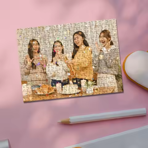 35/300/500/1000pcs Personalized Custom Photo Puzzle Birthday photos Colorful Photo Puzzle Decorative