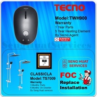 Tecno TWH900 Instant Water Heater With Classicla TS7009 Rain Shower [ FREE Replace Installation ]