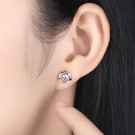 Pt950 Platinum Earrings Female Diamond Earrings Moissanite Princess Earrings Rose Earrings 2023 New 