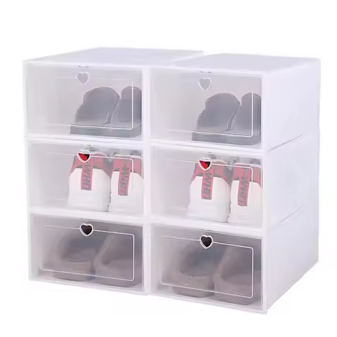3pcs/6pcs/12pcs24pcs Shoe Box Foldable Flip Shoe Box Stacked Dustproof And Moisture-Proof Suitable F