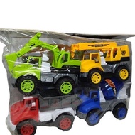Bag of 4 Colorful Construction Toy Cars _bmd